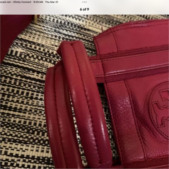 Tory Burch Pink Leather tote bag with guitar strap. Good condition. - Picture 5 of 5